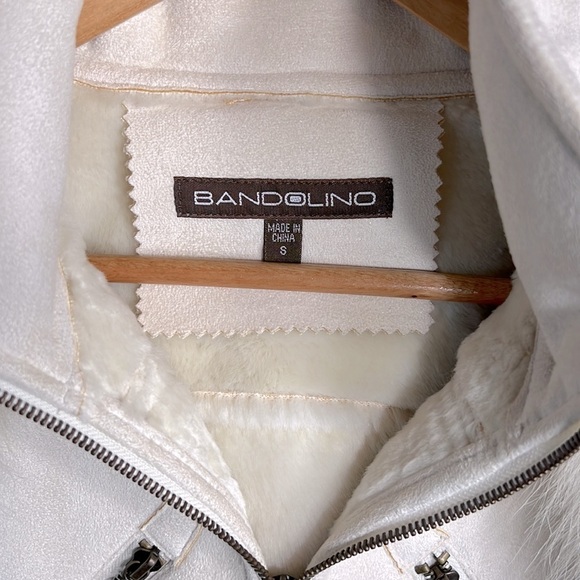 Bandolino Hooded Jacket with Faux Fur/Suede in Cream size S NWOT - Picture 2 of 16